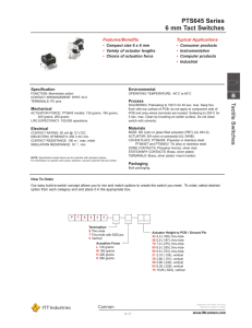 PTS645 Series 6 mm Tact Switches