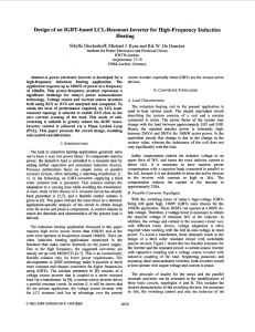 Design of an IGBT-based LCL-resonant inverter for high