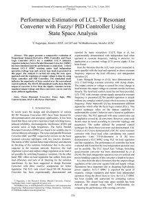 Performance Estimation of LCL-T Resonant Converter with