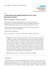 A Linearized Large Signal Model of an LCL