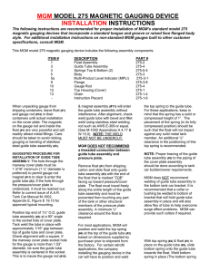 instructions for operating mgm magnetic gauging device