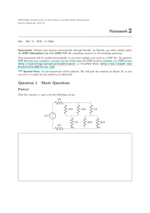 Homework 2 - Department of Electrical and Electronic Engineering