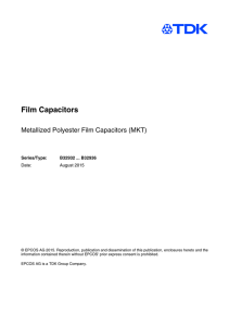 Film Capacitors - Metallized Polyester Film Capacitors (MKT