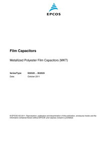 Film Capacitors Metallized Polyester Film Capacitors (MKT)