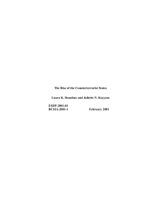 The Rise of the Counterterrorist States Laura K. Donohue and