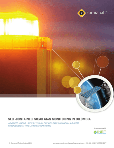 SELF-CONTAINED, SOLAR AToN MONITORING IN