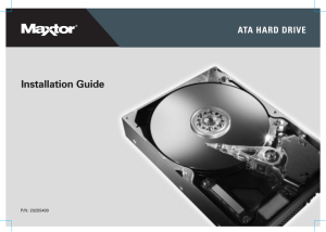 Maxtor ATA Hard Drive Installation Guide