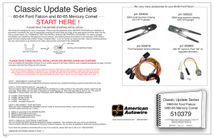 INSTRUCTIONS FOR 510379 WIRING KIT