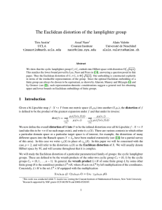 The Euclidean distortion of the lamplighter group