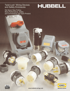 Hubbell Twist-Lock wiring devices and safety enclosures