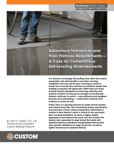 Subsurface Tolerances and Floor Flatness Requirements
