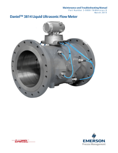 Daniel 3814 Liquid Ultrasonic Meter Maintenance and