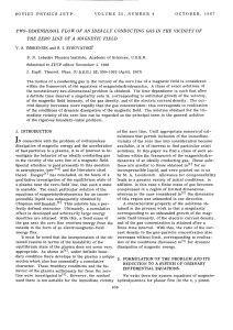 TWO-DIMENSIONAL FLOW OF AN IDEALLY CONDUCTING GAS IN