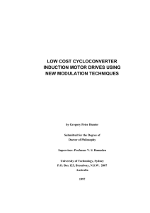 low cost cycloconverter induction motor drives using new