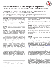 Potential interference of small neodymium magnets with cardiac