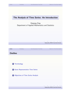 The Analysis of Time Series: An Introduction Outline