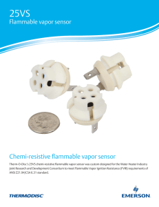 Chemi-resistive flammable vapor sensor - Therm-O-Disc