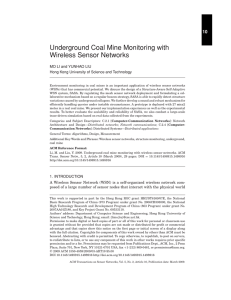 Underground Coal Mine Monitoring with Wireless Sensor Networks