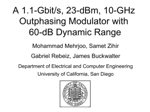 A 1.1-Gbit/s, 23-dBm, 10-GHz Outphasing Modulator with 60
