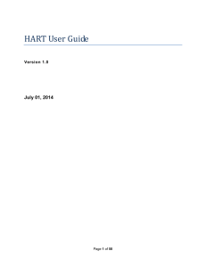 HART User Guide - QIES Technical Support Office