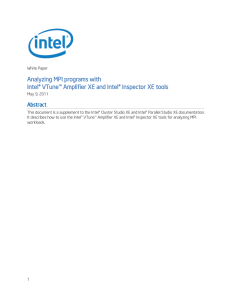 Analyzing MPI programs with Intel® VTune™ Amplifier XE and Intel