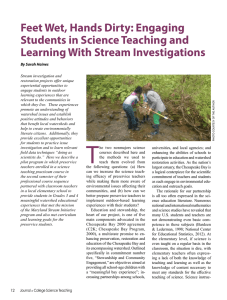Feet Wet, Hands Dirty: Engaging Students in Science Teaching and