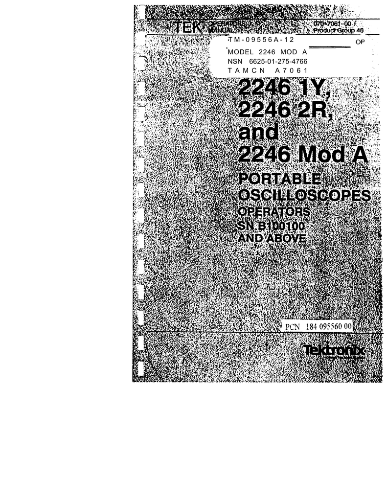 TEKTRONIX P6202A PROBE Operator & Service Manual 