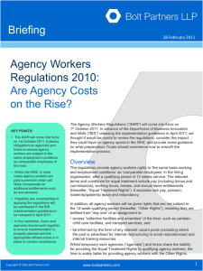 Agency Workers Regulations Briefing