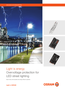Overvoltage protection for LED street lighting