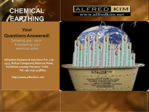 CHEMICAL EARTHING Your Questions Answered! Delivering your