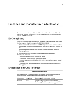 Guidance and manufacturer`s declaration