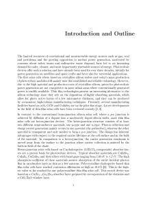 Introduction and Outline