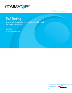 PIM Testing - Advanced wireless services