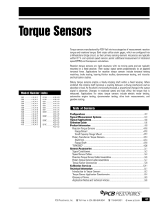 Torque Sensors - PCB Piezotronics
