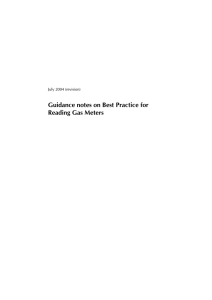 Guidance notes on Best Practice for Reading Gas Meters
