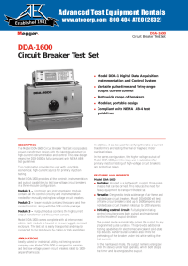 DDA-1600 Circuit Breaker Test Set