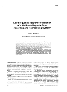 Low-Frequency Response Calibration of a Multitrack Magnetic Tape