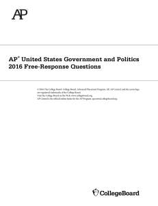 AP United States Government and Politics 2016 Free