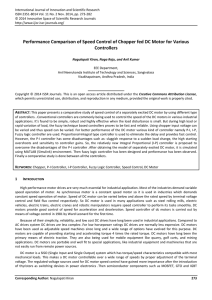 Performance Comparison of Speed Control of Chopper fed DC