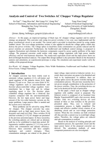 Analysis and Control of Two Switches AC Chopper Voltage