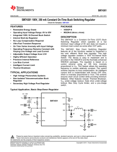 SM74301 100V, 350 mA Constant On-Time