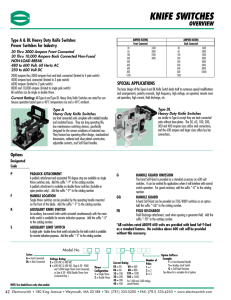 knife switches - XCEL Japan Ltd.