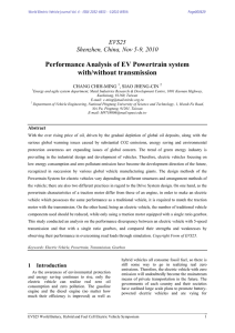 Performance Analysis of EV Powertrain system with - EVS-24