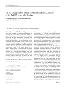 On the interpretation of removable interactions: A survey of the field