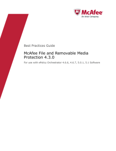 File and Removable Media Protection 4.3.0 Best Practices