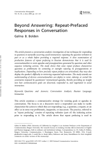 Beyond Answering: Repeat-Prefaced Responses in Conversation