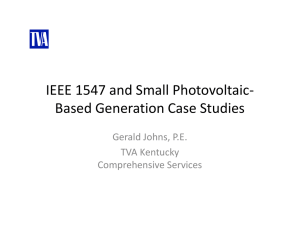 IEEE 1547 and Small Photovoltaic