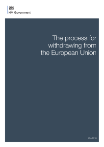 The process for withdrawing from the European Union