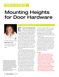 Mounting Heights for Door Hardware