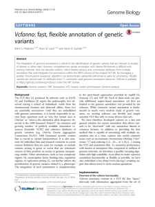 Vcfanno: fast, flexible annotation of genetic variants